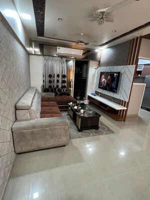 Living Room in 2 BHK Apartment at Rosa Gardenia, Ghodbunder Road – for Rent