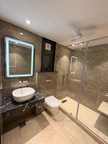 Bathroom in 3 BHK Builder Floor at Green Park Extension – for Rent