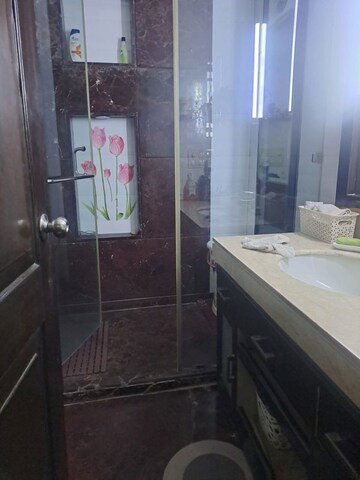 Bathroom in 3 BHK Builder Floor at Panchsheel Enclave – for Rent