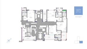 Floor Plan in 4 BHK Apartment at Koncept Ambience The Botanika Empress, Gachibowli – for Sale