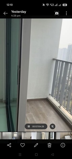 Balcony in 3 BHK Apartment at Kalpataru Immensa, Kolshet Road – for Rent