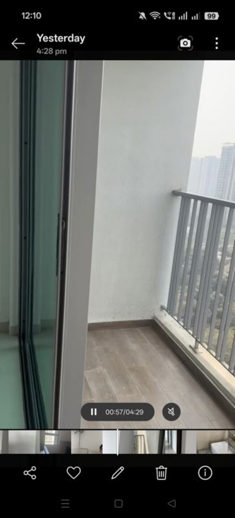 Balcony, kalpataru-immensa 3 Bedroom 991 Sq.Ft. Apartment In Kolshet Road Thane 10121987