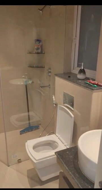 Bathroom in 3 BHK Apartment at Rishita Manhattan, Gomti Nagar – for Rent