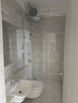 Bathroom in 3 BHK Apartment at Adani Ten BKC, Bandra East – for Rent