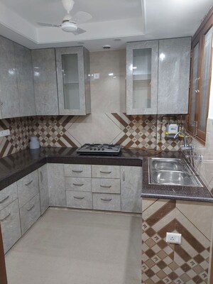 Kitchen in 3 BHK Builder Floor at Greater Kailash – for Rent