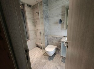 Bathroom in 3 BHK Apartment at Rustomjee Seasons, Bandra East – for Rent