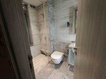 Bathroom in 3 BHK Apartment at Rustomjee Seasons, Bandra East – for Rent
