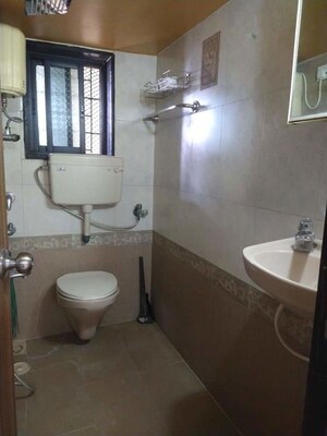 Bathroom in 3 BHK Apartment at Majiwada – for Rent