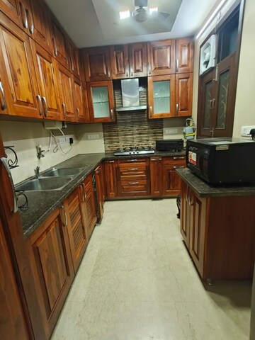 Kitchen in 3 BHK Builder Floor at Nizamuddin East – for Rent