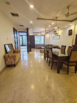 Living Room in 3 BHK Builder Floor at Nizamuddin East – for Rent