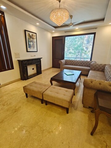 Living Room in 3 BHK Builder Floor at Nizamuddin East – for Rent