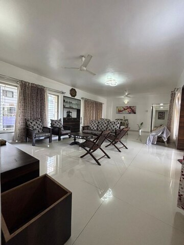 Living Room in 4 BHK Apartment at Baner – for Rent