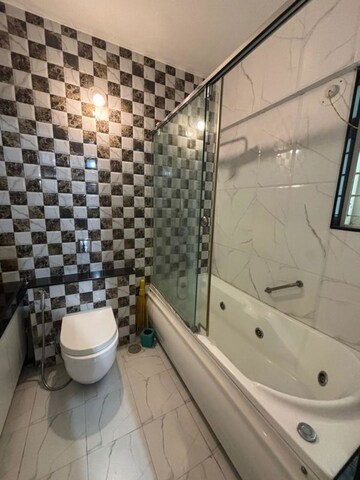 Bathroom in 4 BHK Apartment at Baner – for Rent