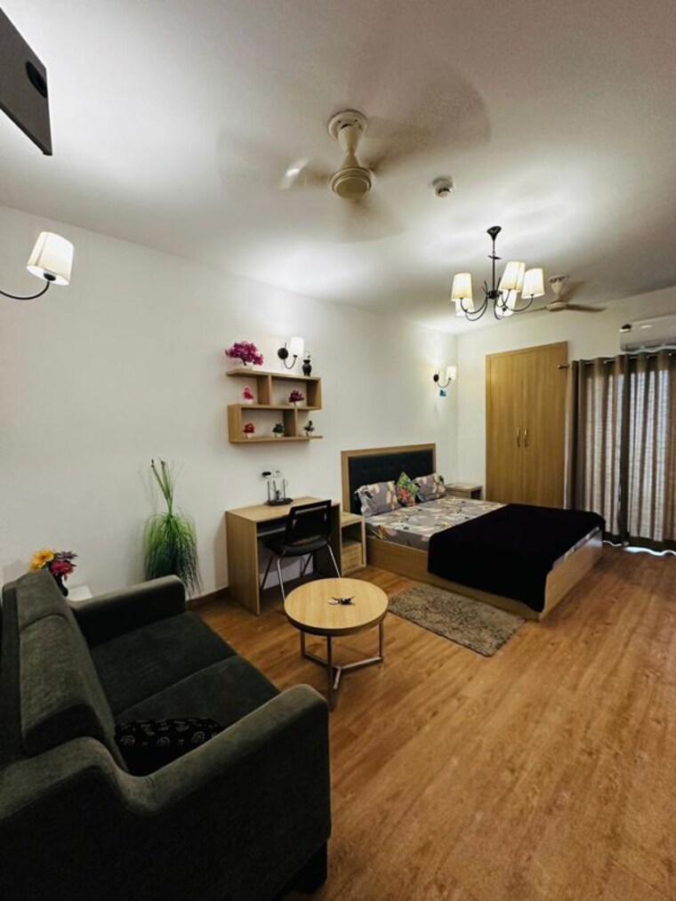 Living Room, nimbus-the-golden-palm 1 RK 506 Sq.Ft. Apartment In Sector 168 Noida 10126007