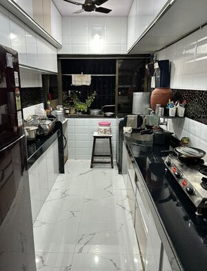 Kitchen in 2 BHK Apartment at Manpada – for Rent