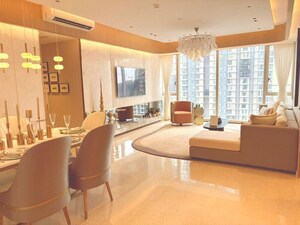 Living Room in 4 BHK Apartment at Lodha The Park, Worli – for Rent