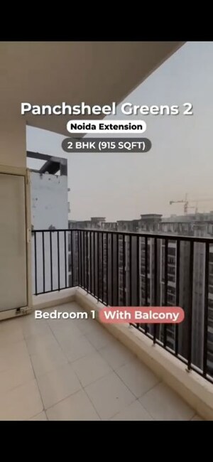 Balcony in 3 BHK Apartment at Panchsheel Greens, Sector 16 Greater Noida – for Sale