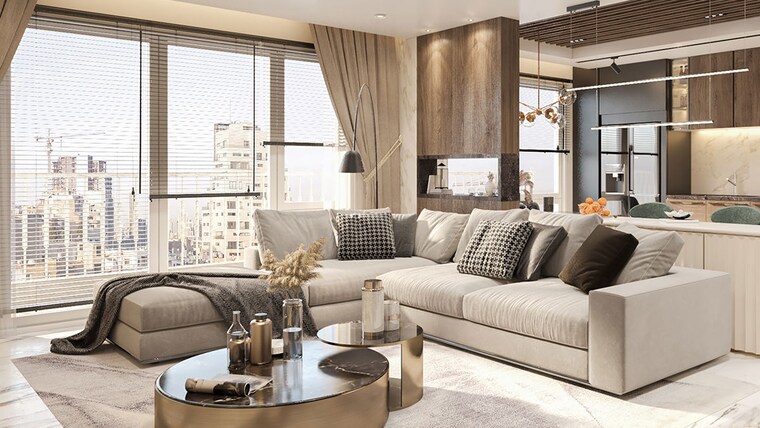 Living Room, dlf-the-arbour 4 Bedroom 3900 Sq.Ft. Apartment In Sector 63 Gurgaon 10128088