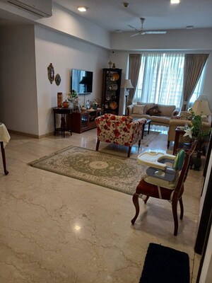 Living Room in 5 BHK Apartment at Lodha Kiara, Worli – for Rent