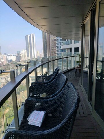 Balcony in 3 BHK Apartment at Lodha The World Towers World One Tier 2, Worli – for Rent