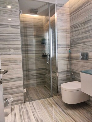 Bathroom in 3 BHK Apartment at Lodha The World Towers World One Tier 2, Worli – for Rent