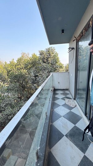 Balcony in 2 BHK Builder Floor at Palm Residency Chhatarpur, Chattarpur – for Rent