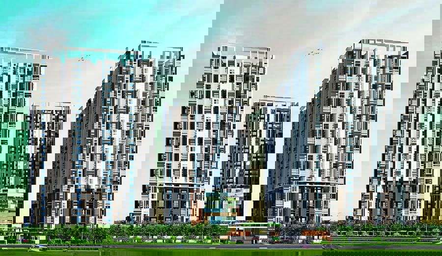 2 BHK + Pooja Room 1075 Sq.Ft. Apartment in Cybercity West Brook