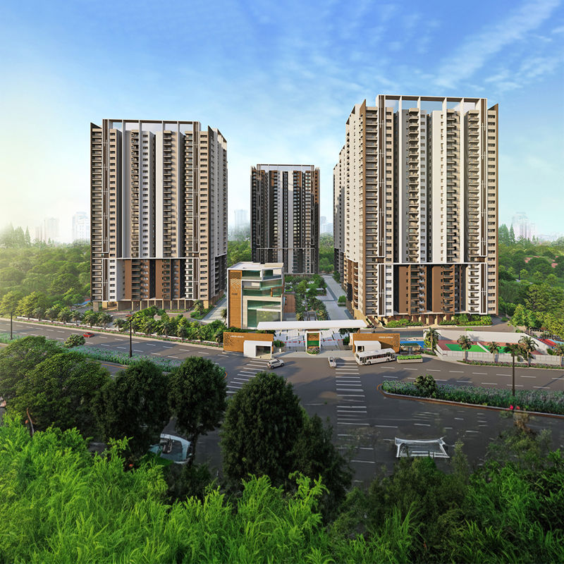 3 BHK + Pooja Room 2100 Sq.Ft. Apartment in Cybercity West Brook