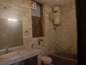 Bathroom in 3 BHK Builder Floor at Malviya Nagar – for Rent