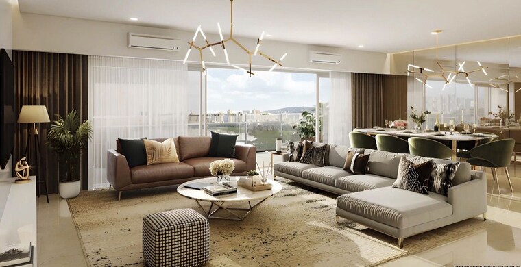 Living Room, powai 4 Bedroom 1968 Sq.Ft. Apartment In Powai Mumbai 10128824
