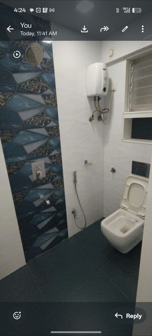 Bathroom in 3 BHK Apartment at Bhoomi Park, Malad West – for Rent