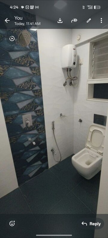 Bathroom in 3 BHK Apartment at Bhoomi Park, Malad West – for Rent