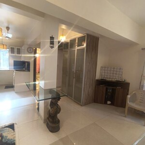 Living Room in 1 BHK Apartment at North Bombay Society, Juhu – for Rent