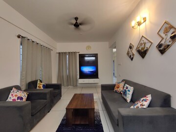 Living Room in 3 BHK Apartment at Vars Parkwood, Bellandur – for Rent