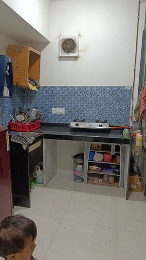 Kitchen in 1 BHK Apartment at Lodha Crown Quality Homes, Majiwada – for Rent
