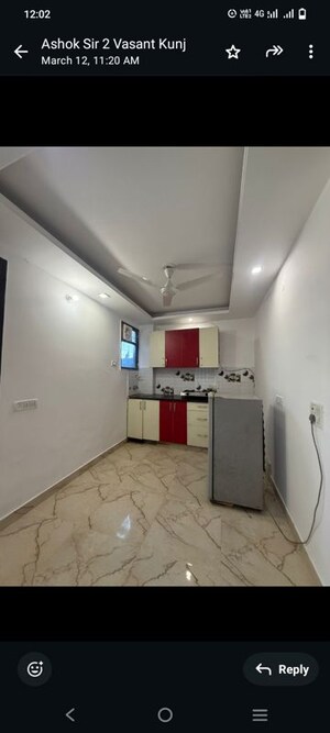 Kitchen in 1 BHK Builder Floor at Vasant Kunj – for Rent