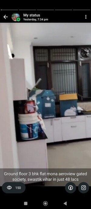 Kitchen in 3 BHK Apartment at Prem Satyam Swastik Apartment, Patiala Road – for Sale