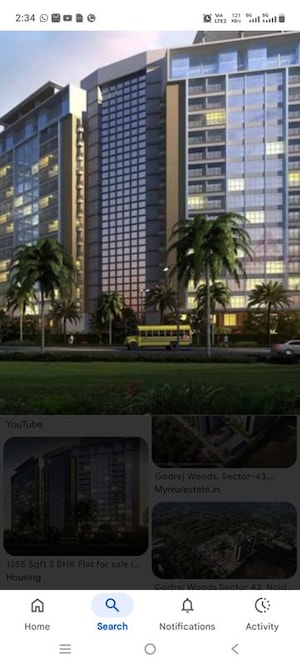 4 BHK Apartment – Exterior View View at Godrej Woods, Sector 43 - for Rent