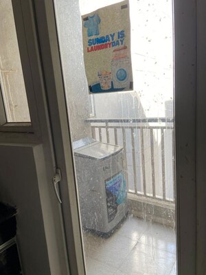 Balcony in 2 BHK Apartment at Shri Radha Sky Gardens, Sector 16b Greater Noida – for Rent