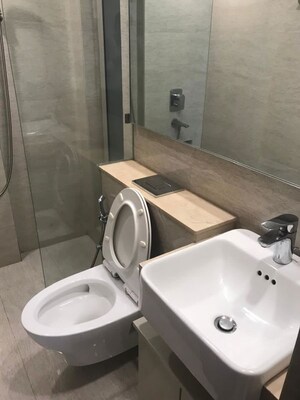 Bathroom in 1 BHK Apartment at Hiranandani Regent Hill, Powai – for Rent