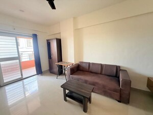 Living Room in 1 BHK Apartment at VTP One, Kharadi – for Rent