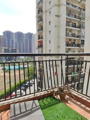Balcony in 3.5 BHK Apartment at Antriksh Golf View, Sector 78 – for Rent