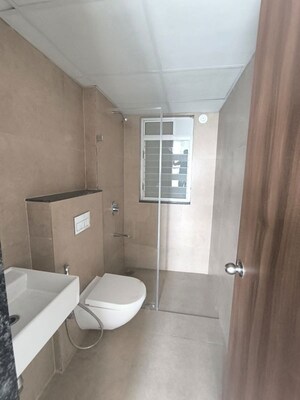 Bathroom in 2 BHK Apartment at Runwal The Central Park, Chinchwad – for Rent