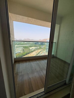 Balcony in 1 BHK Apartment at Aurum Q Residences, Ghansoli – for Rent