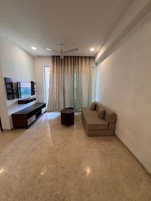 Living Room in 1 BHK Apartment at Aurum Q Residences, Ghansoli – for Rent