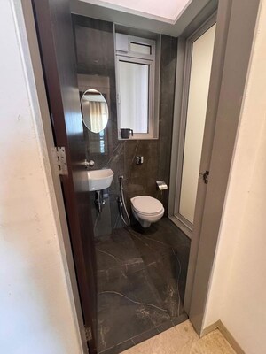Bathroom in 1 BHK Apartment at Aurum Q Residences, Ghansoli – for Rent