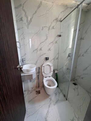 Bathroom in 1 BHK Apartment at Aurum Q Residences, Ghansoli – for Rent