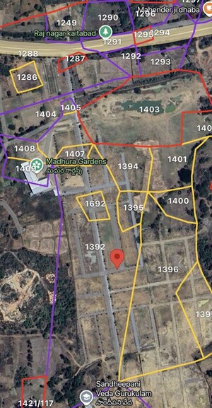  Plot – Map Location View at TMR Green Meadows, Chegunta - for Sale