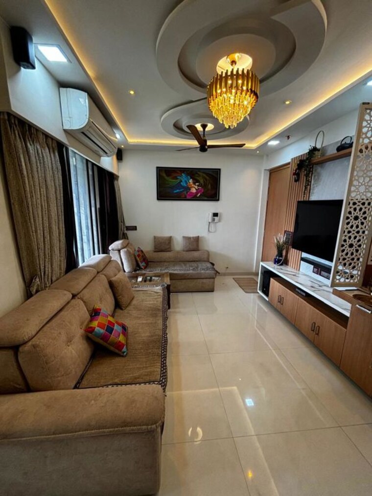 Living Room, millennium-avanish-phase-i 2 Bedroom 1100 Sq.Ft. Apartment In Sector 10a Airoli Navi Mumbai 10130648