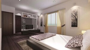 Bedroom in 3 BHK Apartment at Majestique Marbella Phase 1, Kharadi – for Rent